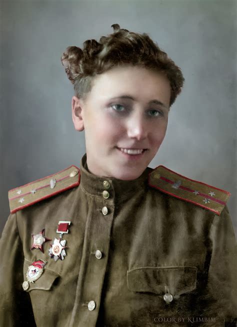 Portrait Of Soviet Female Tanker Aleksandra Samusenko She Commanded A