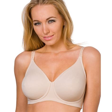 Ladies Camille Beige Lingerie Underwired Moulded Cup Support Bra Size