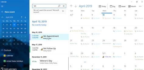Windows 10 Tip Searching Within The Calendar App Windows Experience Blog