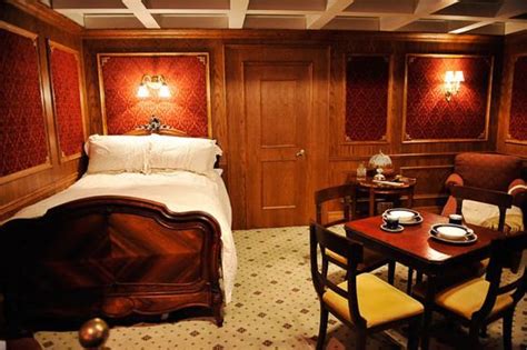 A bedroom is a room situated within a residential or accommodation unit characterised by its usage for sleeping. A Recreation Of A First Class Cabin On The Titanic Titanic ...