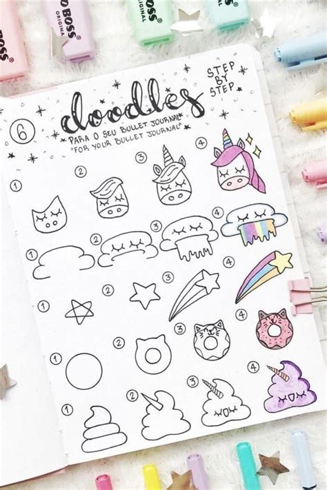 Step By Step Bullet Journal Doodle Tutorials Vol1 Crazy Laura