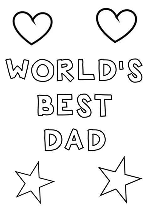 Best Dad Coloring Pages