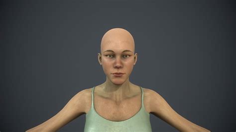3d Model Female Base Model Game Ready Vr Ar Low Poly Cgtrader