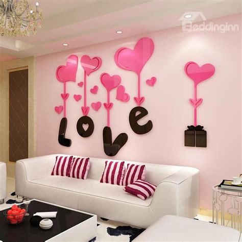 3d Love And Heart Shapes Acrylic Waterproof Sturdy And Eco Friendly