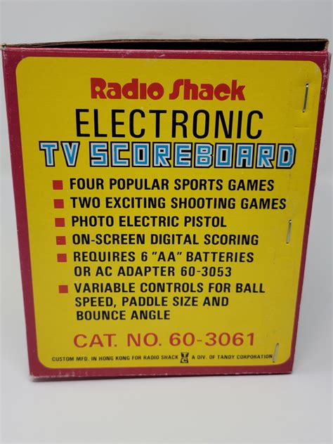 Lot 139 Radio Shack Electronic Tv Scoreboard Vintage Toys And