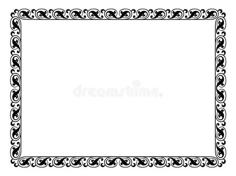 Simple Ornamental Decorative Frame Stock Vector Illustration Of