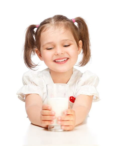 Little Girl Drinking Milk Stock Photo Image Of Expression 25501164