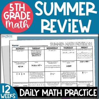 Results For Summer Math Packet For Rising Th Graders Tpt