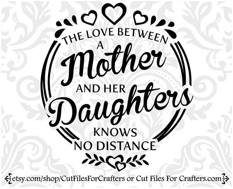 The Love Between A Mother And Her Daughters Knows No Distance Etsy