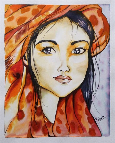 Artist Kalyani Kamune A Girl Wrapped In A Sunshine Saffron A