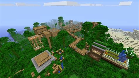 Jungle Town Bridges Houses Everything Minecraft Map