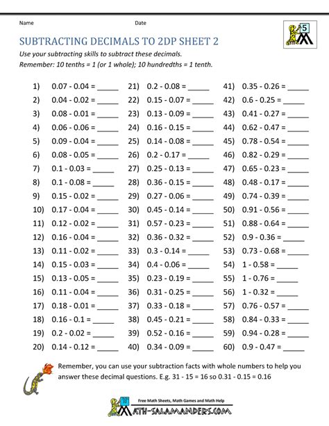 Free Printable Worksheets Decimals To Fractions
