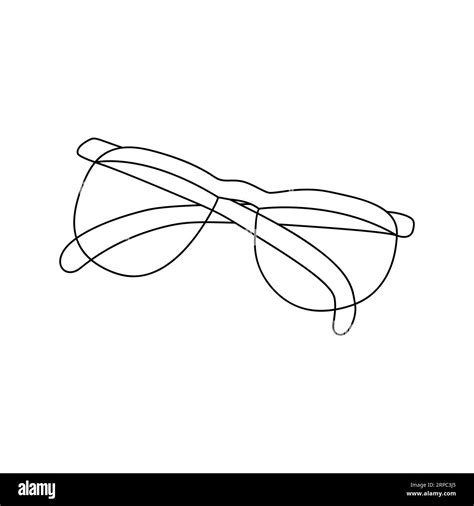 hand drawn outline folded eyeglasses black and white doodle vector illustration isolated on a