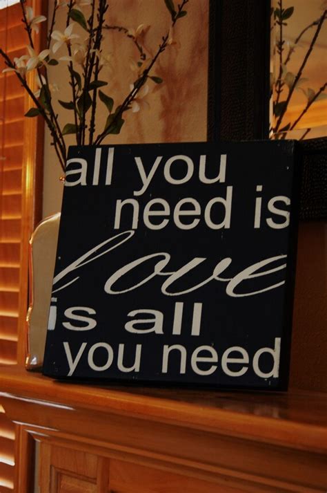 Items Similar To All You Need Is Love Wood Sign Shabby Chic Look