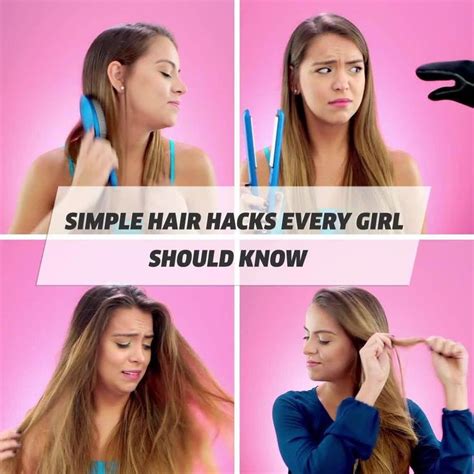 Simple Hair Hacks Every Girl Should Know In 2020 Hair Hacks Life Hacks Beauty Beauty Routines