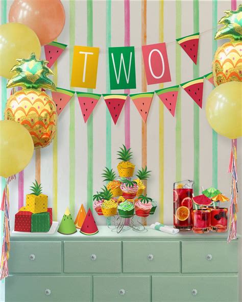 Party Kit Tutti Frutti Party Theme Downloadable Etsy Fruit