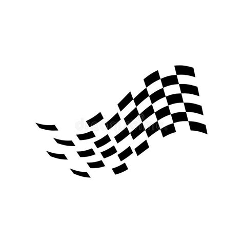 Race Flag Vector Icon Symbol Simple Design Checkered Flag Logo