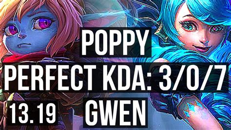 Poppy Vs Gwen Top Winrate Kr Master Youtube