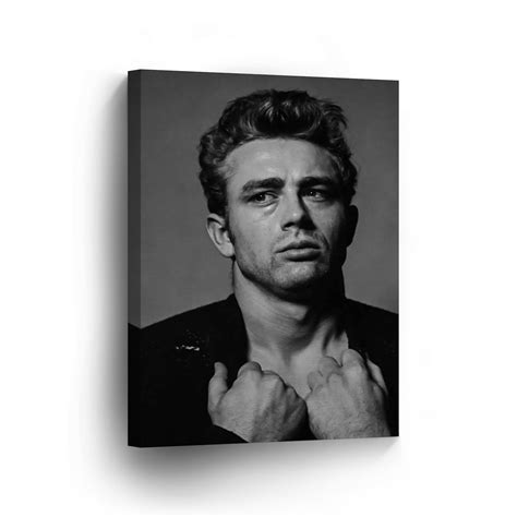 James Dean Sexy Photoshoot Black And White Wall Art Canvas Etsy