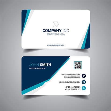 Start with a design, customize, print. Blue Elegant Business Card - Download Free Vectors, Clipart Graphics & Vector Art