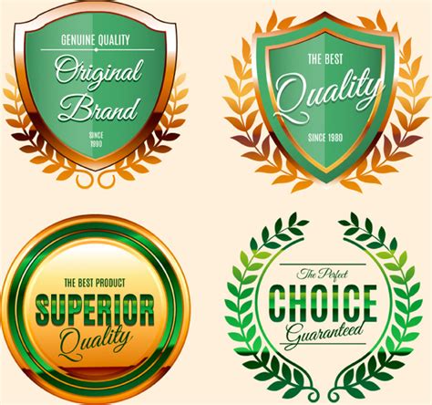 High Quality Green Label Vector Free Vector In Adobe Illustrator Ai