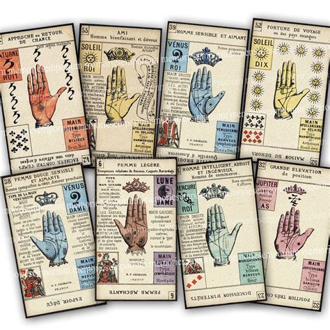 Palm Reading Tarot Cards Instant Download Fortune Teller Etsy Uk