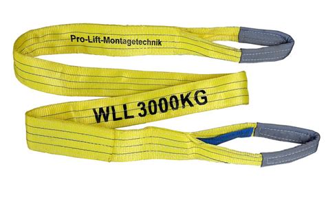 3t Webbing Sling Hoisting Belt With 2 Eyes Length 3m 2 Layers Ws33j