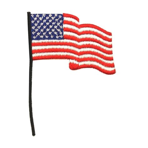 Id 1066 America Waving Flag Patch Usa Patriotic Embroidered Iron On