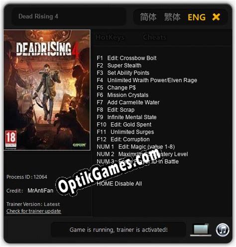 Dead Rising 4 Trainer 15 V16 Downloads From Optikgamescom