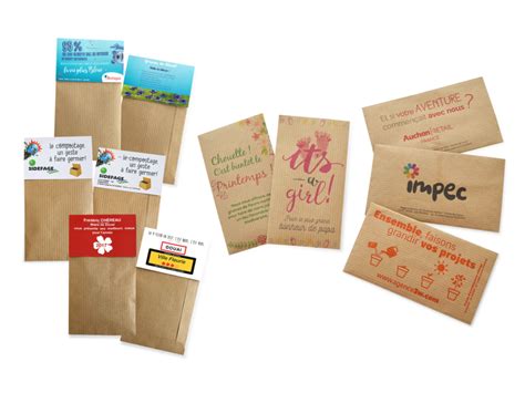 Ce sachet de thé publicitaire est emballé dans une boite en carton personnalisé en quadrichromie. SACHET DE GRAINES PLANTES KID211 : KIDO | Les Objets ...