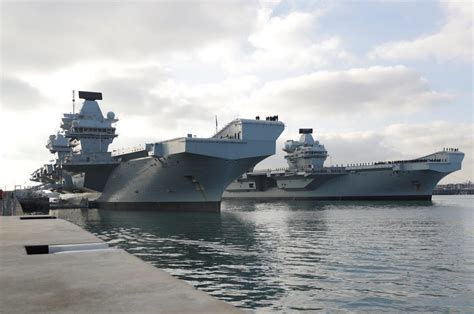 Portsmouth Hosts Two Royal Navy Aircraft Carriers For First Time As HMS