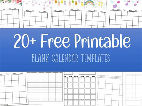 Free Printable Blank Calendar Templates Calendarkart Free Printable