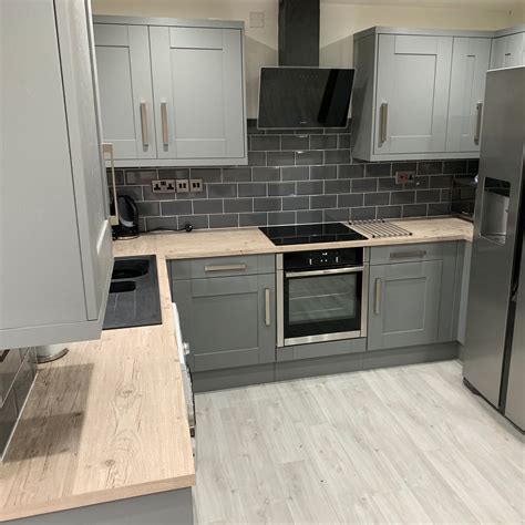 How Gorgeous Is This Grey Kitchen On Grey Tiles Colour Combo We ️ Your