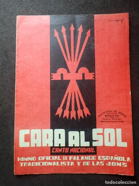 Si te dicen que caí, me fui al puesto que tengo allí. (jx-200150)partitura musical , cara al sol , ca - Vendido ...