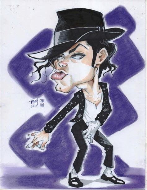 Michael Jackson Caricature Kingofpop Moonwalk Billiejean Album De