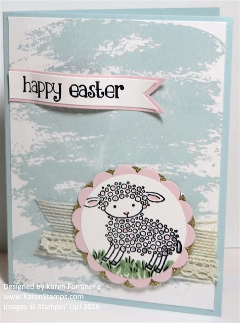 Easter Lamb Easter Card Stamping With Karen