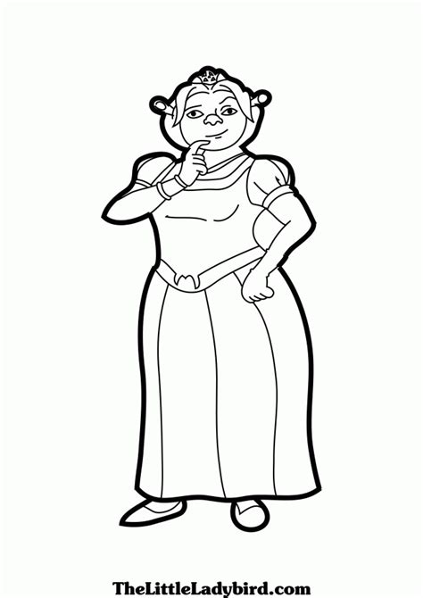 Princess Fiona Shrek Coloring Pages Coloring Pages