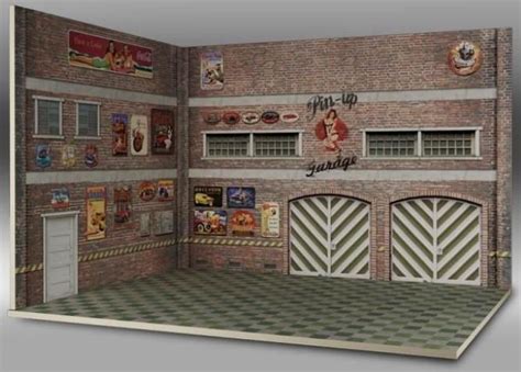 Papermau Pin Up Garage Diorama Paper Model In Scale By Hw Custom My Xxx Hot Girl