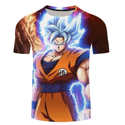 Buy Dragon Ball Z T Shirts Mens Summer Fashion 3d Printing Super Saiyan Son