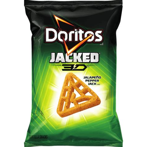 Doritos Jacked 3d Jalapeno Pepper Jack Tortilla Snacks 115 Ounce Bag