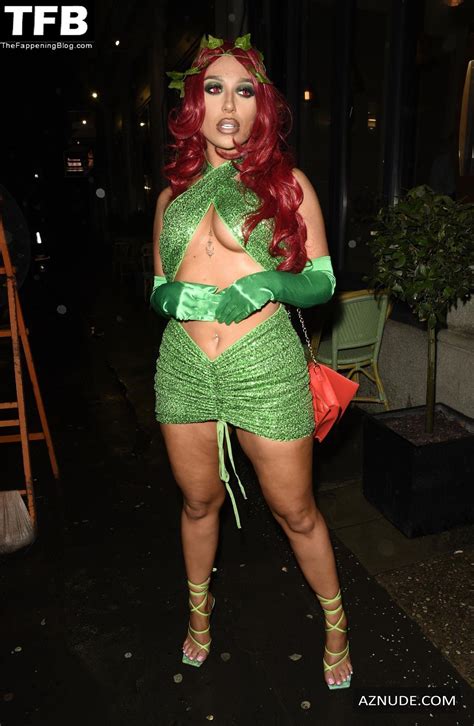 Bethan Kershaw Shows Off Her Underboob At The Nuage Halloween Party