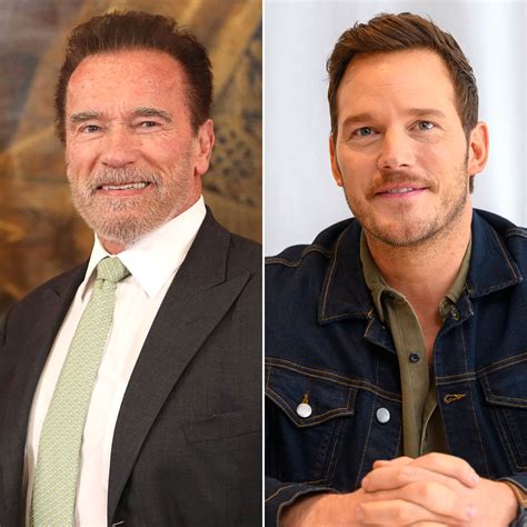 arnold schwarzenegger praises son in law chris pratt us weekly