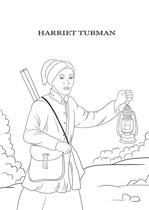Harriet Tubman Es Gratis Para Imprimir Y Una Hoja Fácil De Colorear