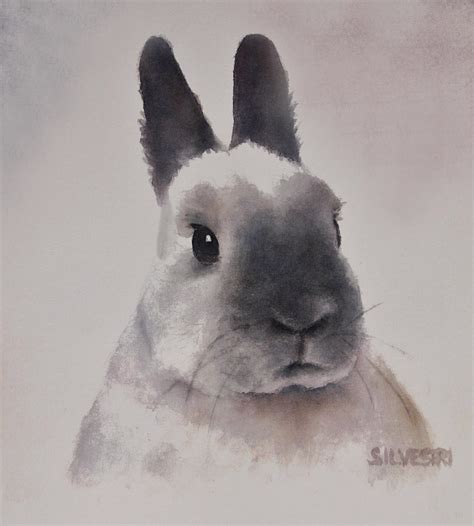 Rabbit Portrait Painting By Teresa Silvestri Fine Art America