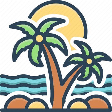 Caribbean, beach, sun, landscape, natural, ocean, sunset icon ...