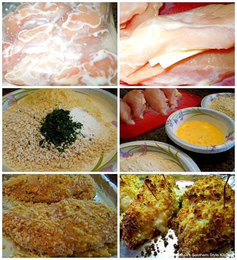 Cover the chicken in the panko breadcrumbs and place on a baking sheet. Oven Fried Provolone Stuffed Chicken Breasts - melissassouthernstylekitchen.com
