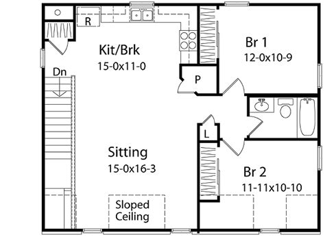 Two Bedroom Carriage House 2240sl 2nd Floor Master Suite Cad