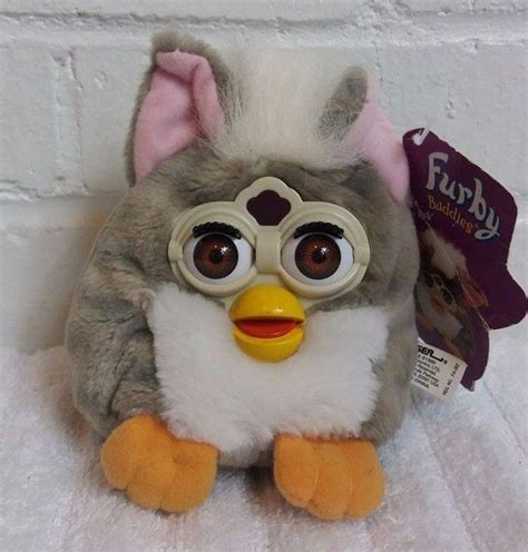 Furby Buddies Gray Nwt Stuffed Animal Plush 1999 My English Name Is