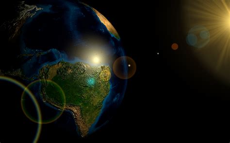Wallpaper Illustration Planet 3d Reflection Earth