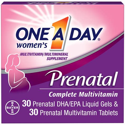 one a day women s prenatal multivitamin two pill formula supplement for before during and